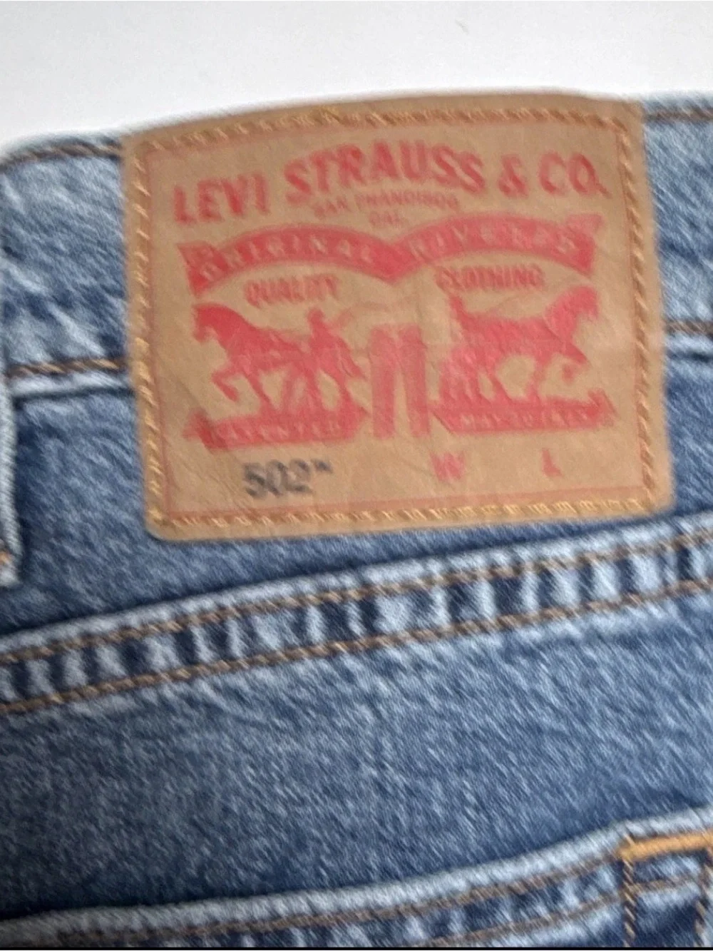 Levi's 502 Men’s Straight Leg Denim Jeans in Medium Blue Wash 44x28